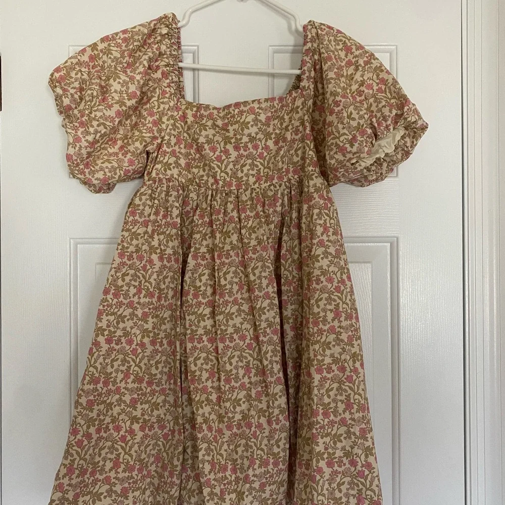 Rylee + Cru Floral Mini Dress in Pink and Cream - Picture 1 of 5